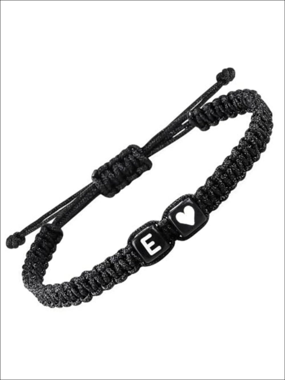 Handmade Letter Initial Bracelet Adjustable Polyester Rope Couples Gift